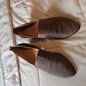 Lucky Brand Morriah Grey Leather Low Ankle Booties